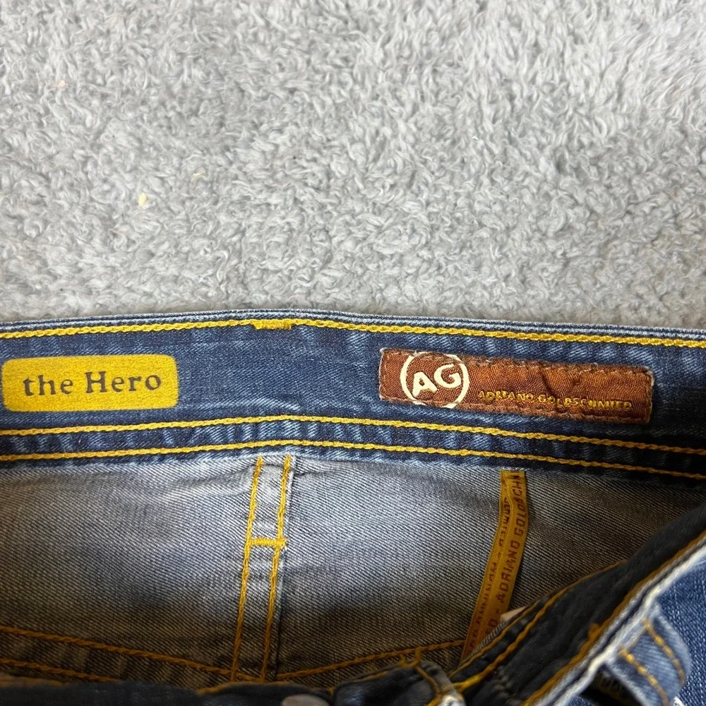 AG Adriano Goldschmied Jeans Mens 34x31 The Hero Dark‎ Wash Excellent Relaxed